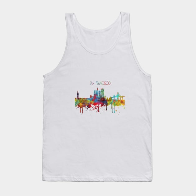 San Francisco, Tank Top by RosaliArt